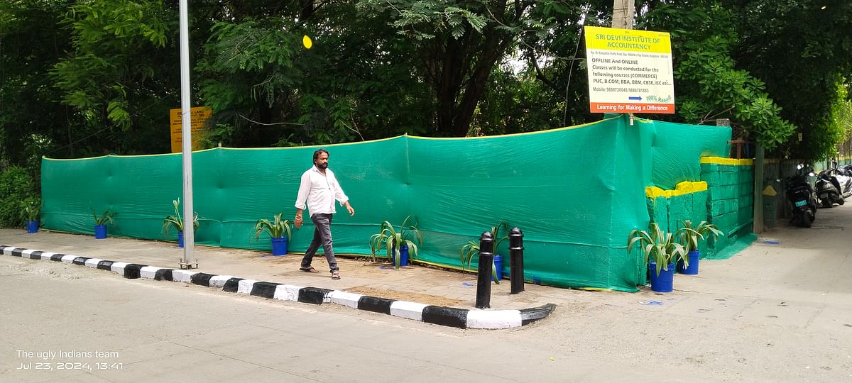 After the spot was cleared on Gangadhar Chetty Road. 