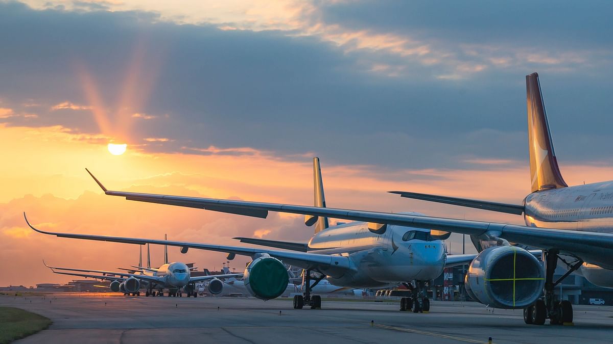 An image showing grounded aircraft.