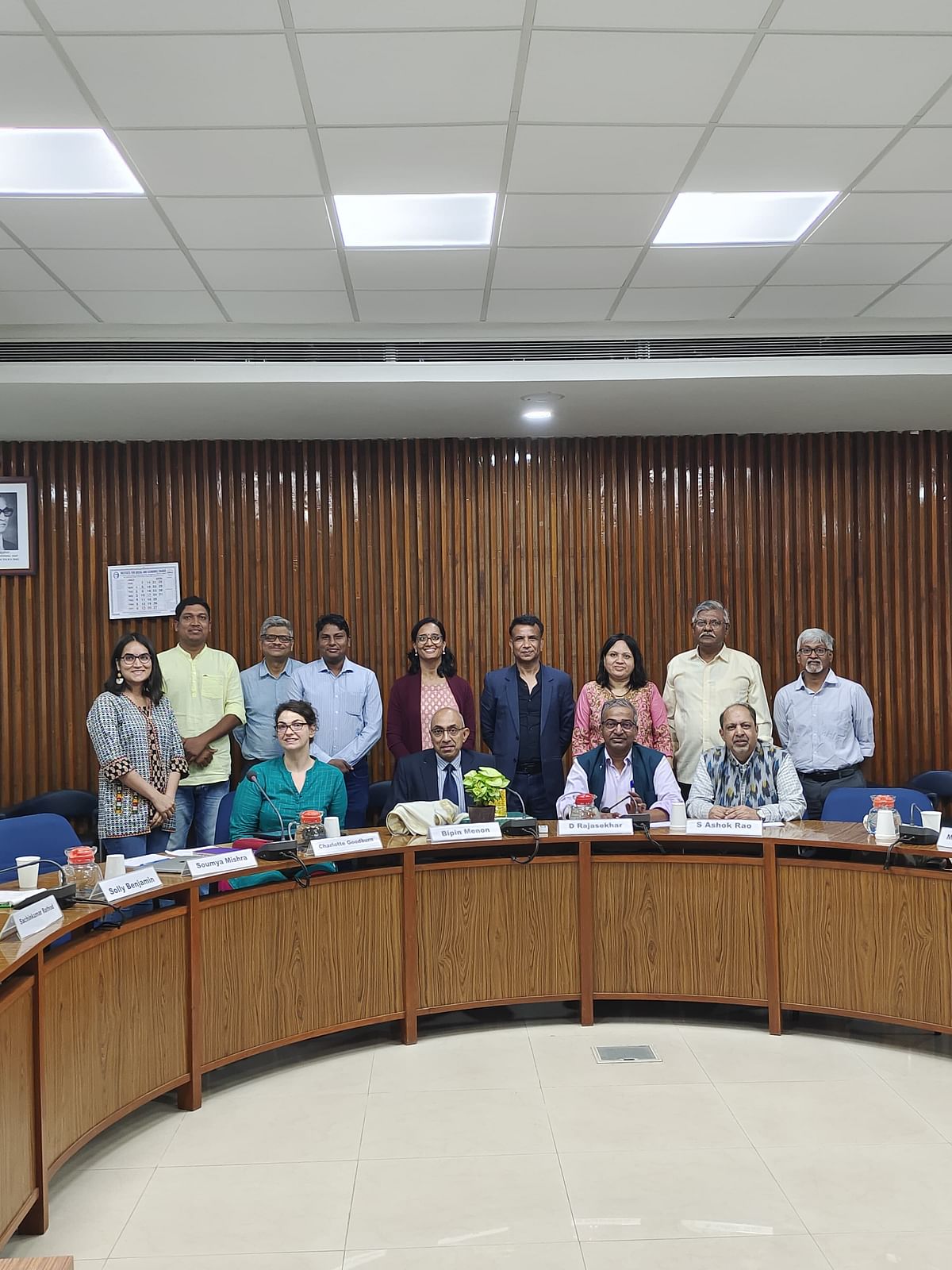 Some of the panellists who participated in-person at the workshop at the Institute for Social and Economic Change.