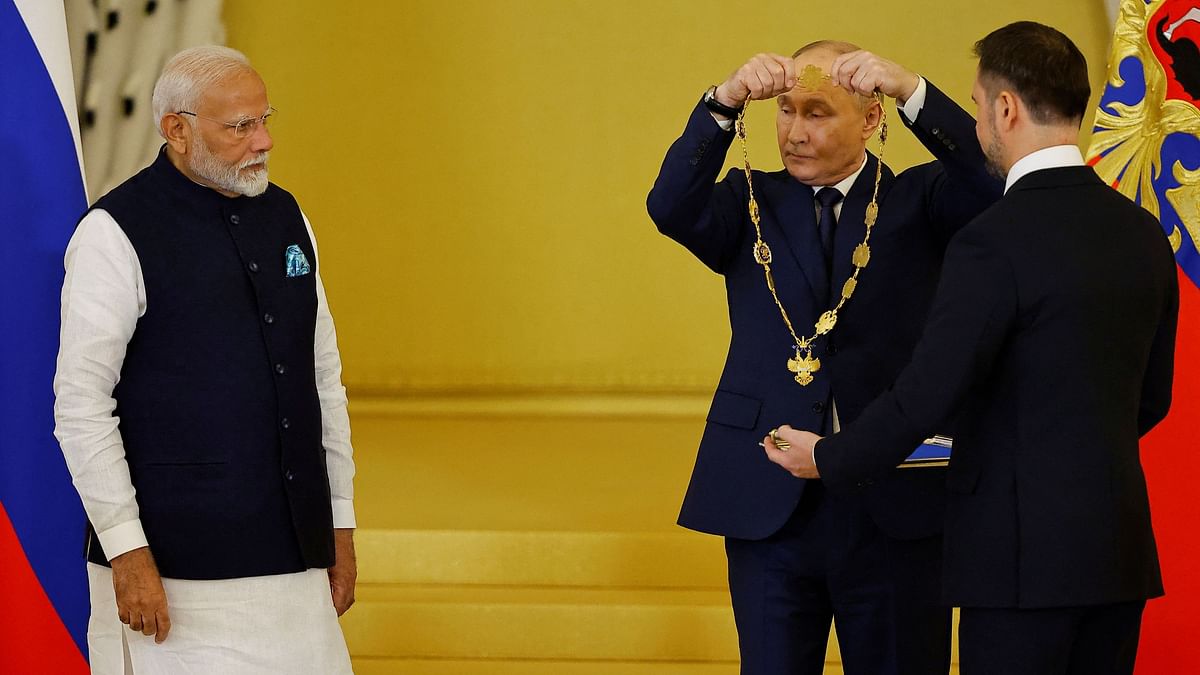 In a special ceremony in St. Andrew Hall in the Kremlin, President Putin conferred the award on Prime Minister Modi. The award was announced in 2019.