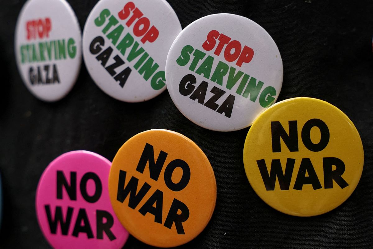 Pro-Palestinian demonstrators hold a protest outside the Consulate General of Israel in New York. 