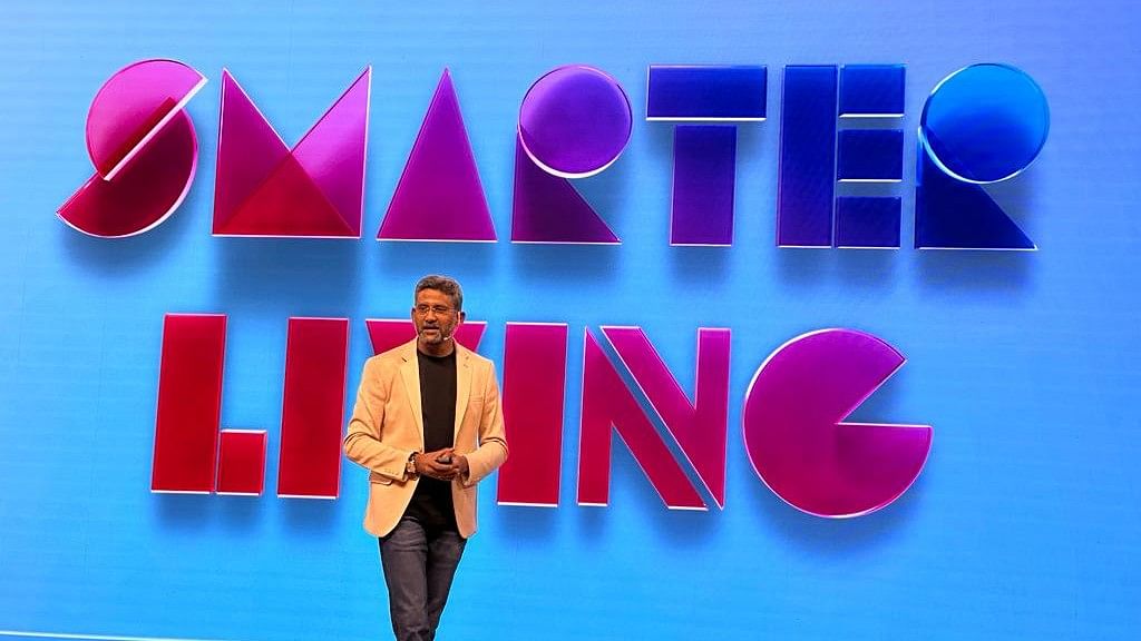 Muralikrishnan B, President. Xiaomi India at Smarter Living event in Bengaluru. 