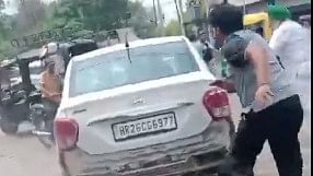 Car driven in rash manner in Patiala hits few people, video goes viral