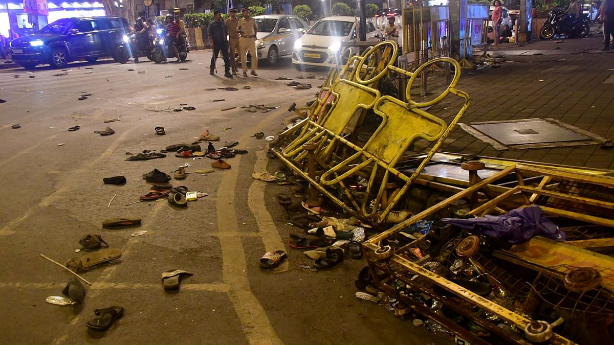 This huge congregation left behind piles of trash as slippers and water bottles were seen lying scattered on the stretch of road from where the victory parade passed.