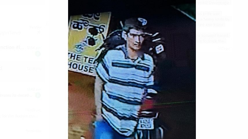 Photo of the accused Santosh captured on CCTV.