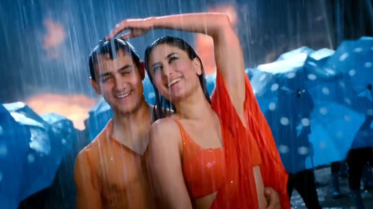 'Zoobi Doobi' from 3 Idiots features Aamir Khan and Kareena Kapoor in a dream sequence. The song showcases them dancing in the rain with infectious energy, making it a visual and auditory delight.