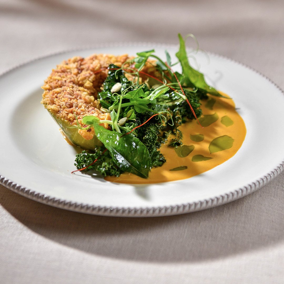 Smoked Pumpkin with Solein Salted Egg Sauce