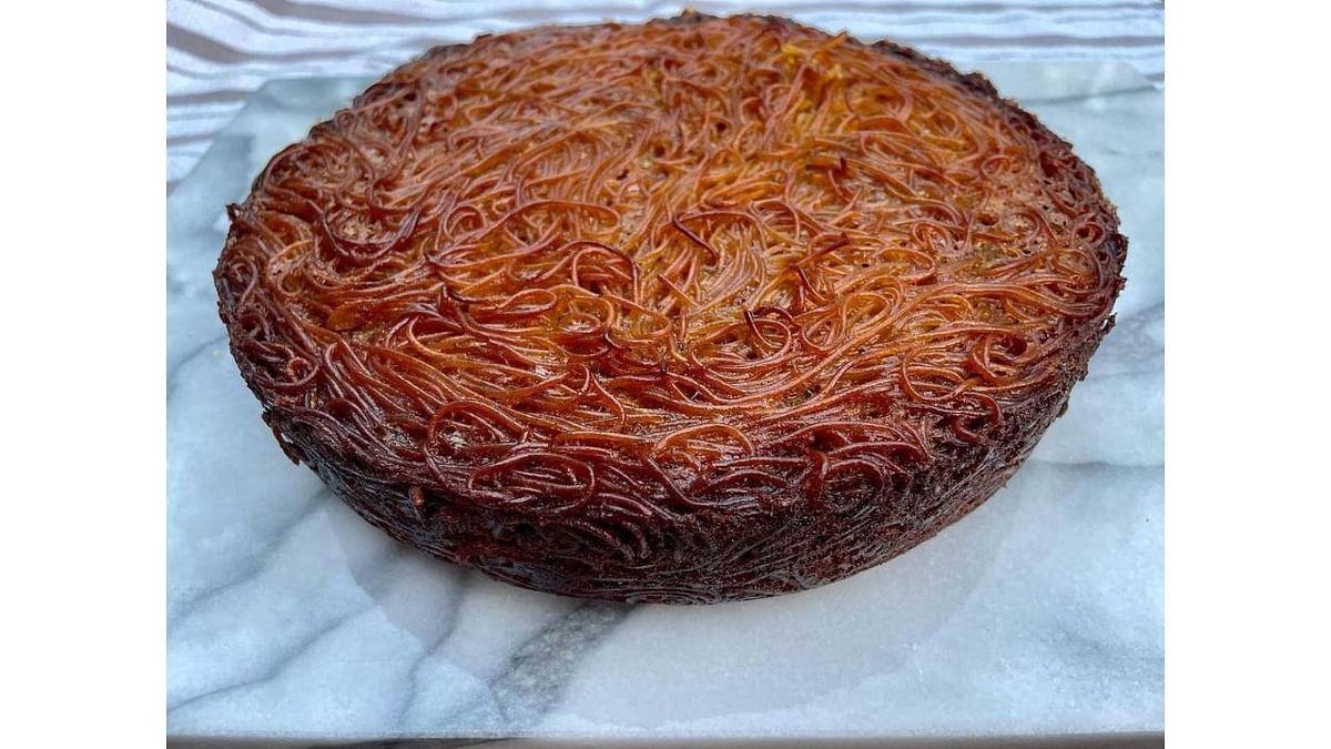 Fifth place is taken by Yerushalmi Kugel, a traditional Jewish dish, a sweet and savory noodle pudding coated in caramelized sugar. 