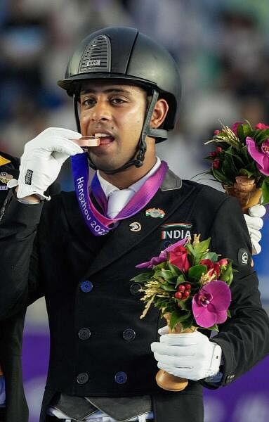  Anush Agarwalla, India's lone representative of Equestrian in Paris Olympics.