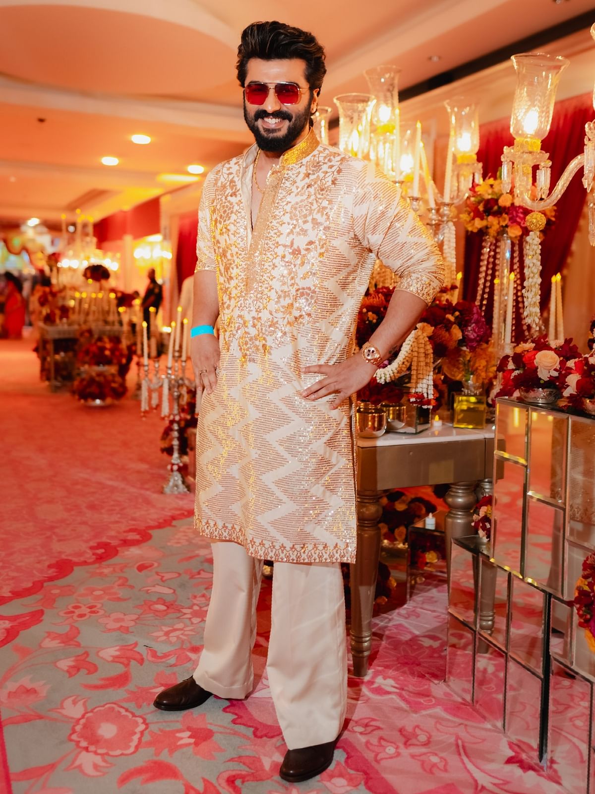 Arjun Kapoor is all smiles in a traditional attire.