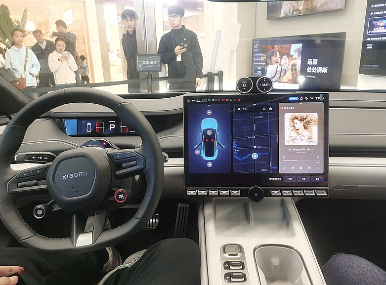 Interior's of the Xiaomi SU7 Electric Vehicle.