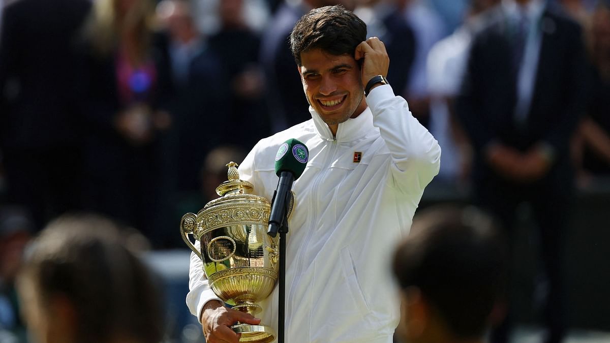 "It's a dream for me, winning this trophy," said Alcaraz, who became the ninth man to retain his Wimbledon title in the professional era.