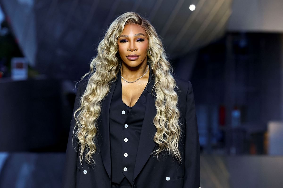 Serena Williams poses ahead of "The Prelude to the Olympics", an event dedicated to fashion and sports at the Louis Vuitton Foundation, on the eve of the opening ceremony of the Paris 2024 Olympics, in Paris, France, July 25, 2024.