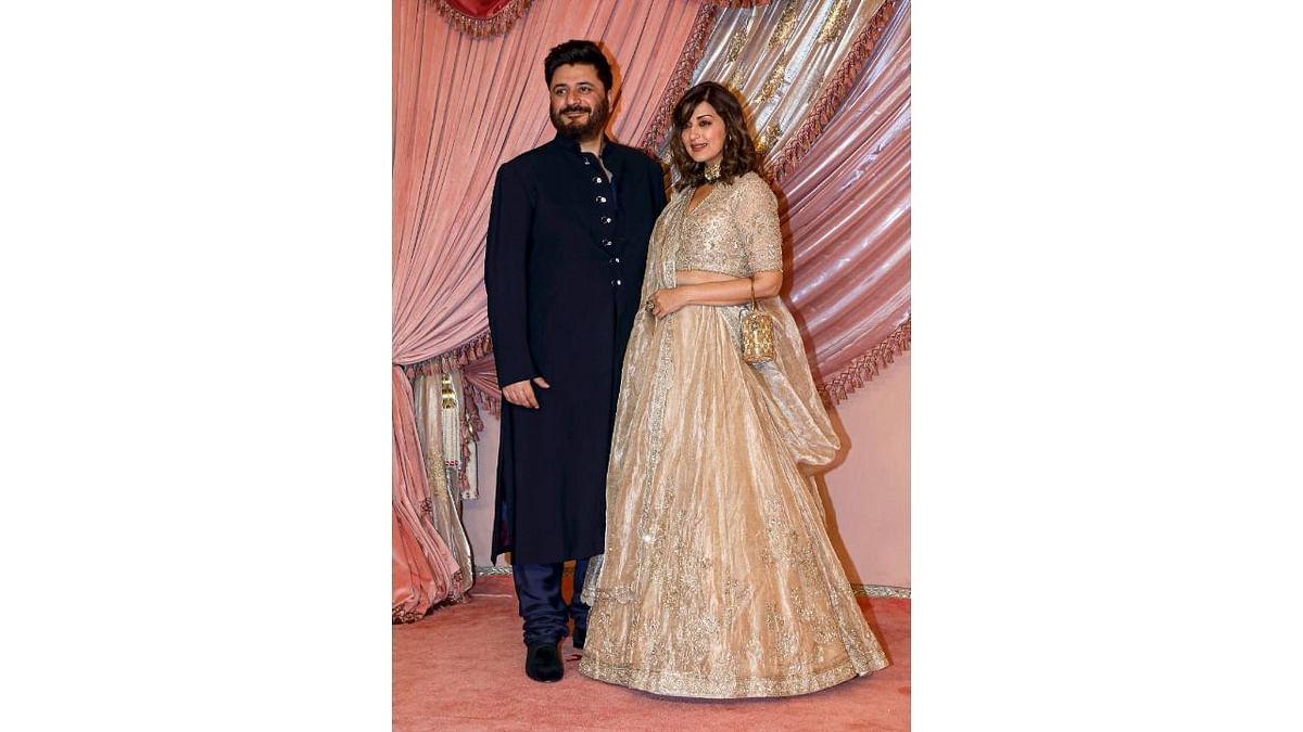 One of the sweetest couples in B-Town, Sonali Bendre and Goldie Behl attended Anant Ambani and Radhika Merchant's Sangeet ceremony.