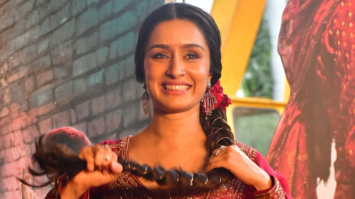 Shraddha Kapoor is all smiles at the ‘Aaj Ki Raat’ song launch from Stree 2, in Mumbai.