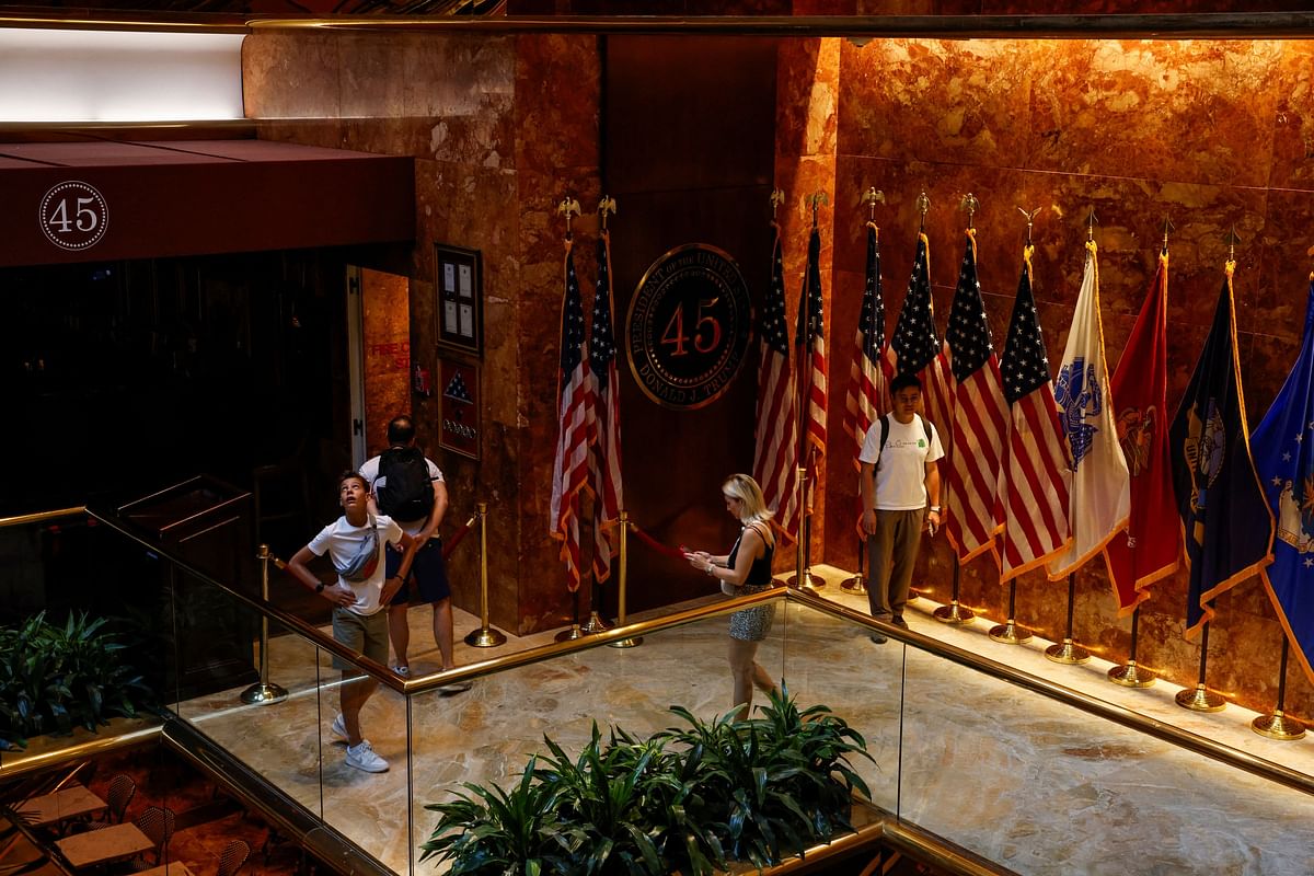 People visit the Trump Tower, after former U.S. President Trump was injured during a campaign rally, in New York.