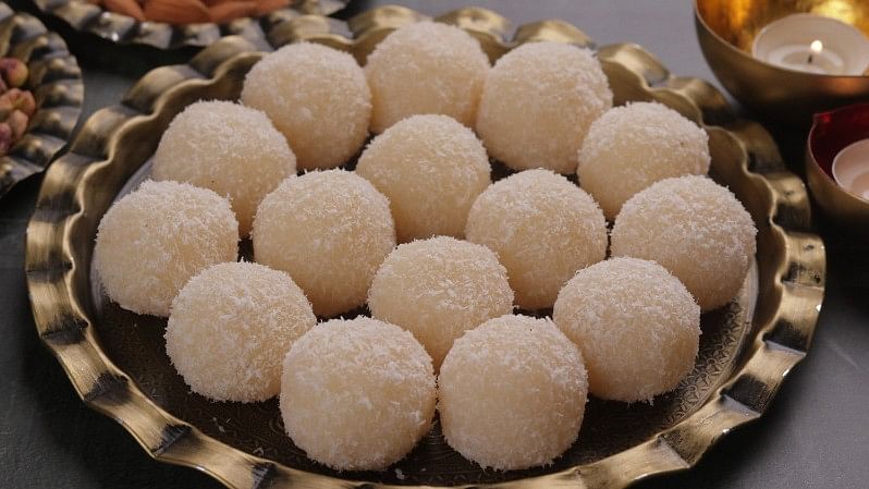 Coconut ladoos are  beloved sweets, and using palm sugar in place of regular sugar gives them a distinctive flavor and added health benefits.