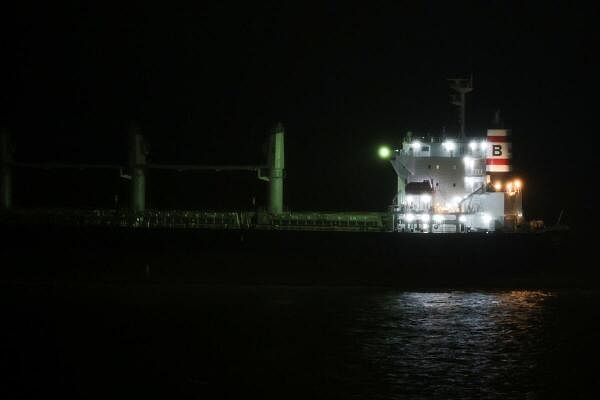 A Liberian-flagged cargo ship is anchored after Argentine authorities quarantined it on the Parana River over a suspected case of mpox onboard, according to the government, in San Lorenzo, Argentina.