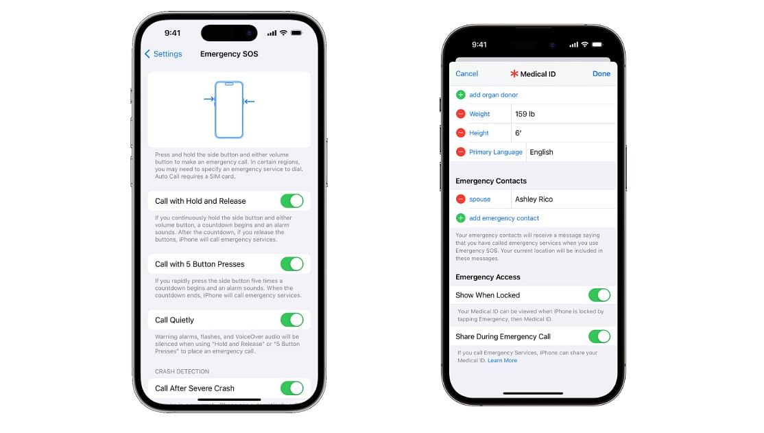 Steps on how to set up Emergency SOS feature on iPhone.