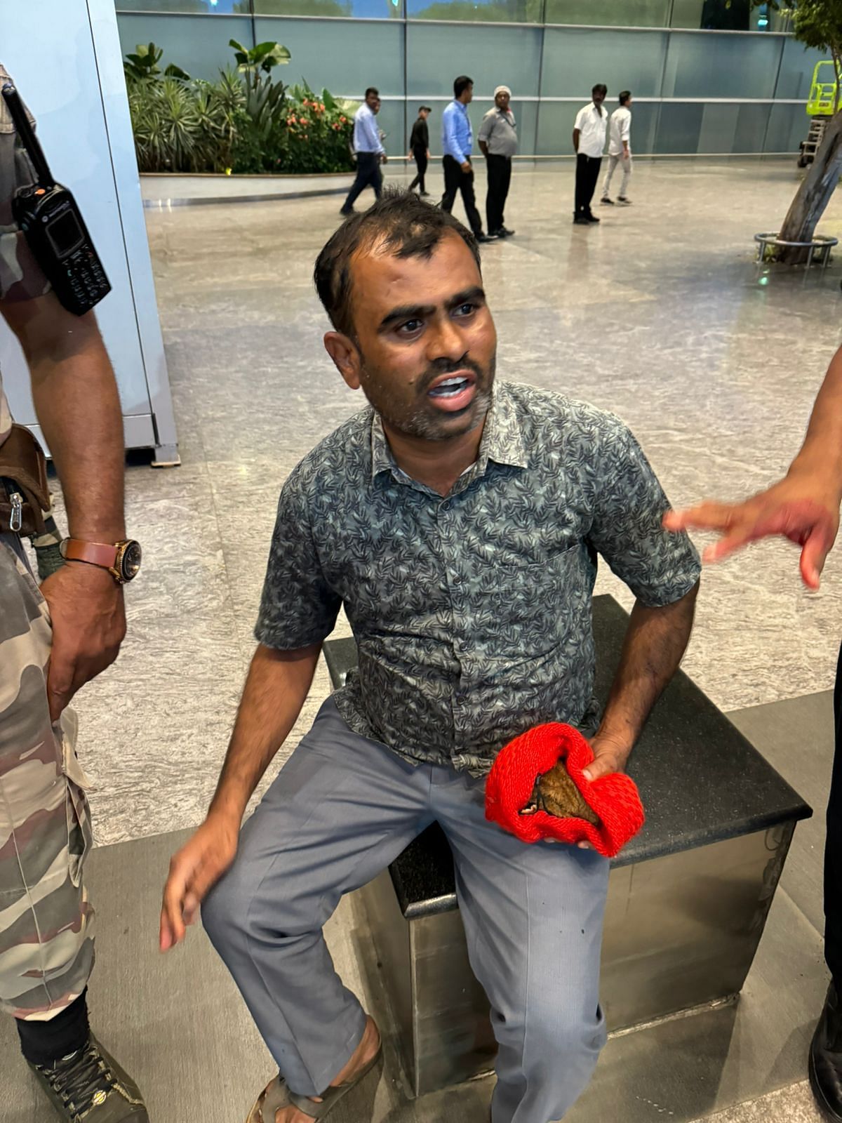 Ramesh, the suspected killer, after being caught at the Kempegowda International Airport in Bengaluru on Wednesday.