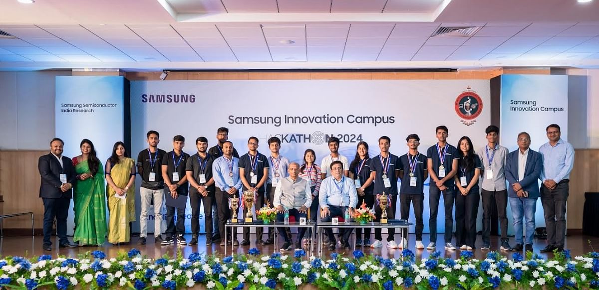 Samsung Innovation Campus hackathon 2024 event winners.