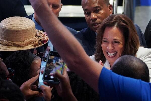 Democratic presidential nominee and U.S. Vice President Kamala Harris rally in Savannah.