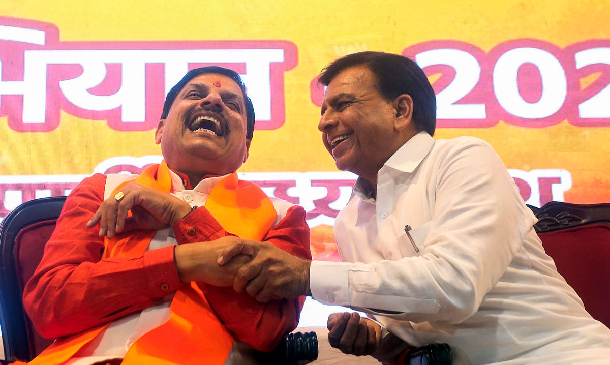 Bhopal: Madhya Pradesh Chief Minister Mohan Yadav with Deputy CM Jagdish Devda.