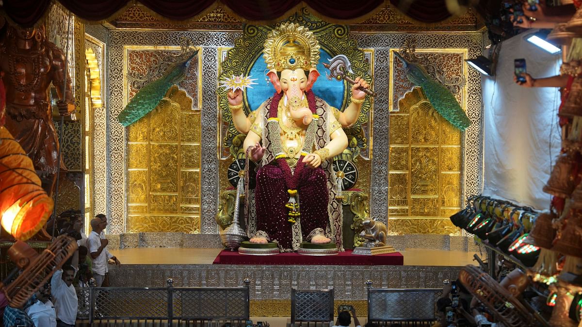 The 2024 idol of Lalbaugcha Raja Ganesh revealed on the evening of September 5.