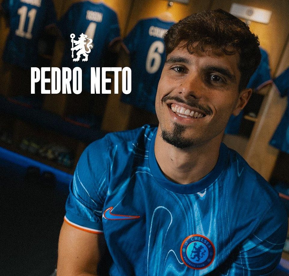 Pedro Neto after signing for Chelsea.