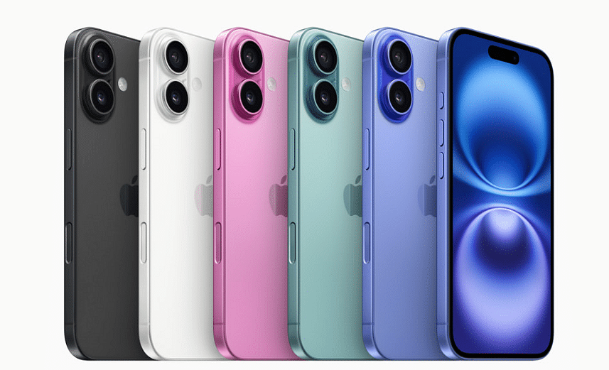 The iPhone 16 series colours.