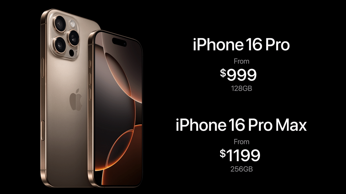 Apple iPhone 16 Pro series price starts at $999.