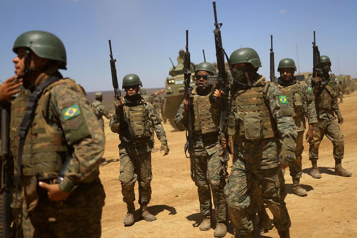 Members of the Brazilian Navy Marines take part in a military training exercise called Operation Formosa at the training ground of Formosa, Goias state, Brazil, September 11, 2024