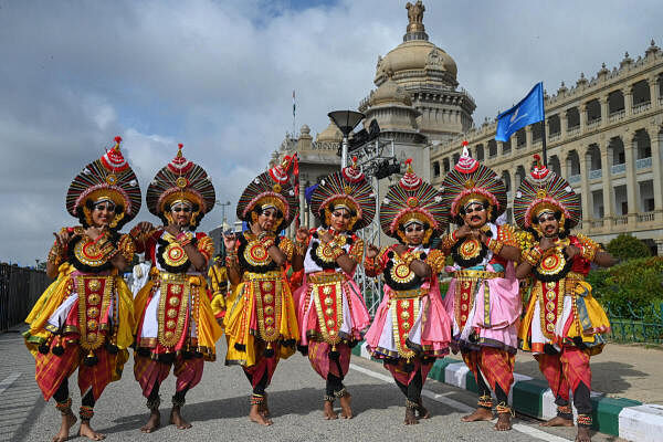 Performers pose for a photo during the event.