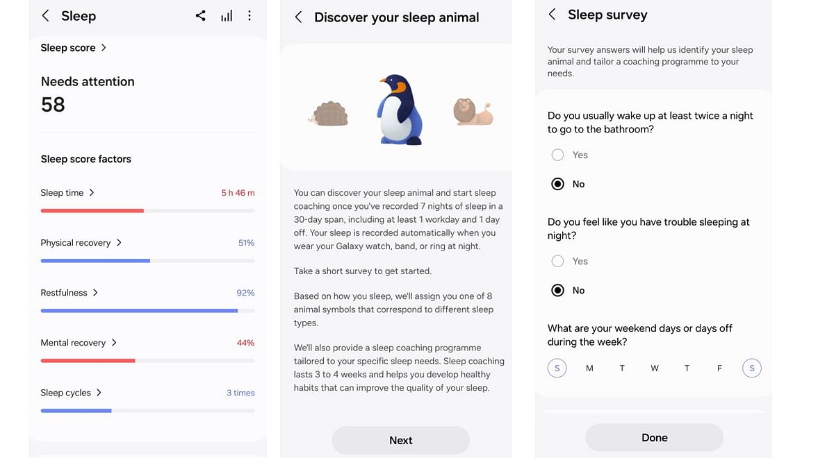 Samsung Health app can offer good insights on Sleep Pattern.