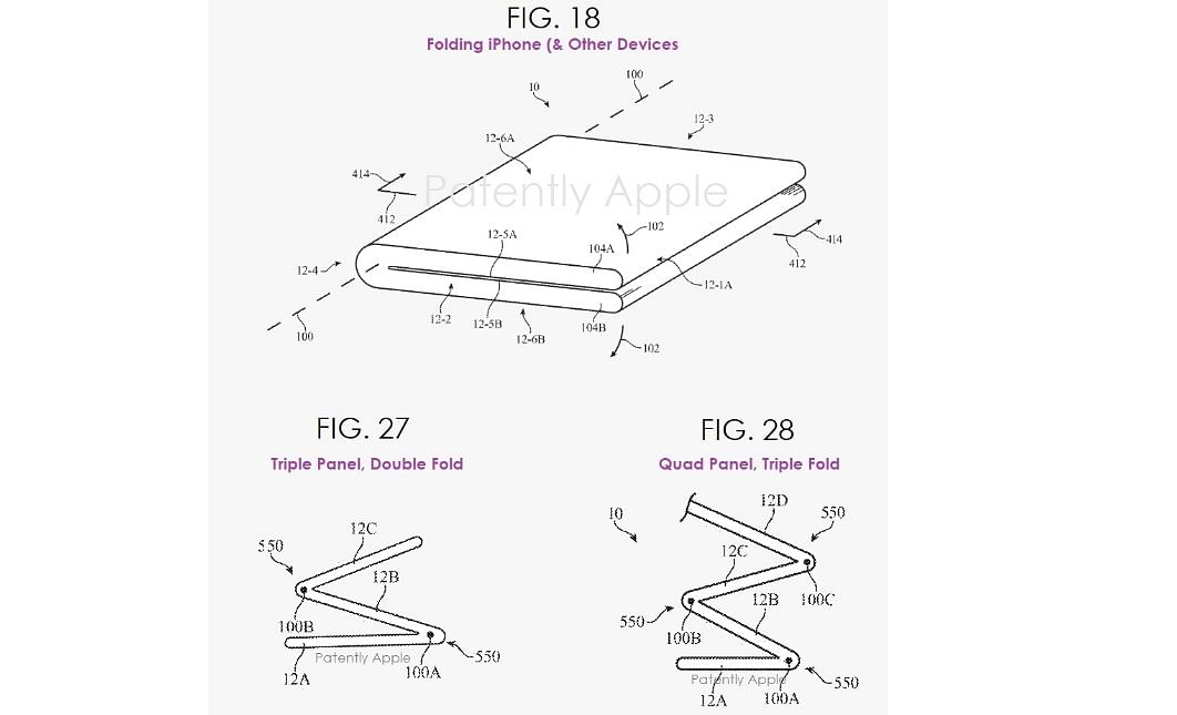 Apple Patent for tri-fold device.