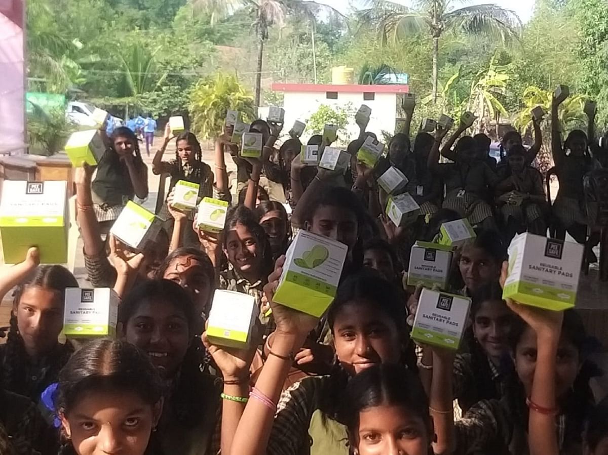 Students receive free menstrual cups.