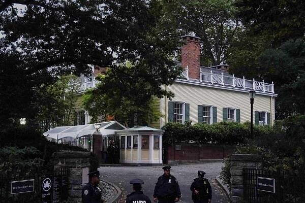 A view of the exterior of Gracie Mansion, the official residence of New York City Mayor Eric Adams, amid reports that he will be charged with federal crimes in New York City, US, September 26, 2024. 