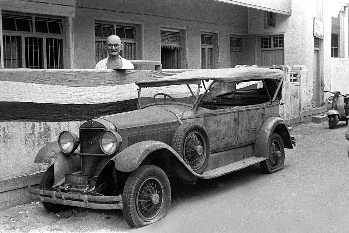 The car used by Gandhi during one of his tours in Karnataka. 