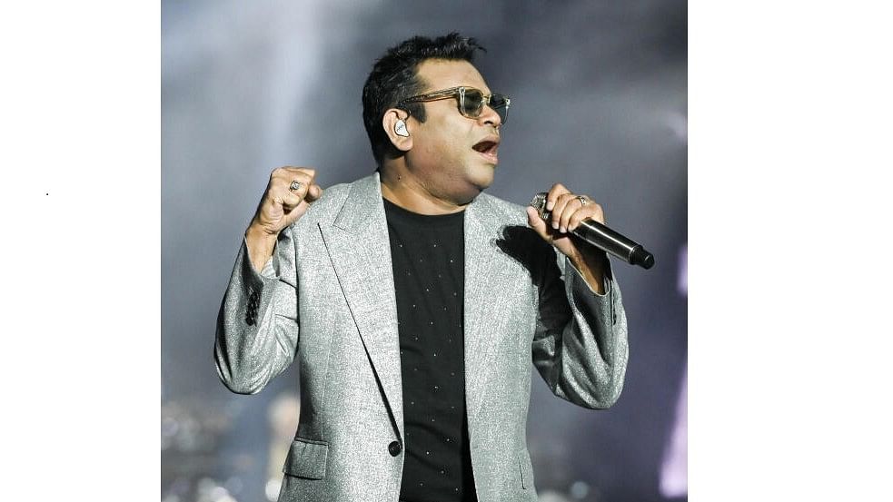 A R Rahman during a concert at Yuva Dasara in Mysuru on Wednesday night.