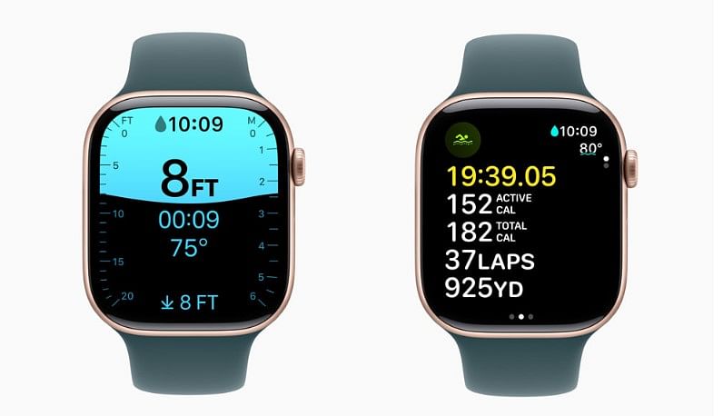 Apple Watch Series 10 comes with built-in temperature sensor and depth gauge reader.