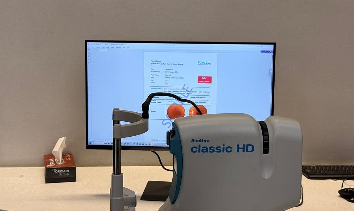 Machine used by Forus Health Pvt. Ltd to detect diabetic retinopathy.