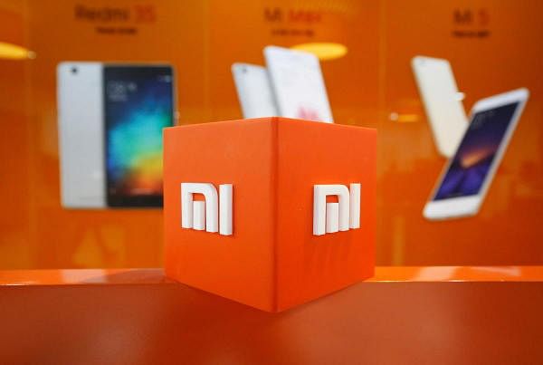 The logo of Xiaomi is seen inside the company's office in Bengaluru, India