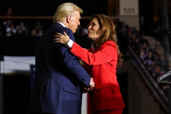 Republican presidential nominee and former US President Donald Trump delivers remarks in Allentown, Pennsylvania.