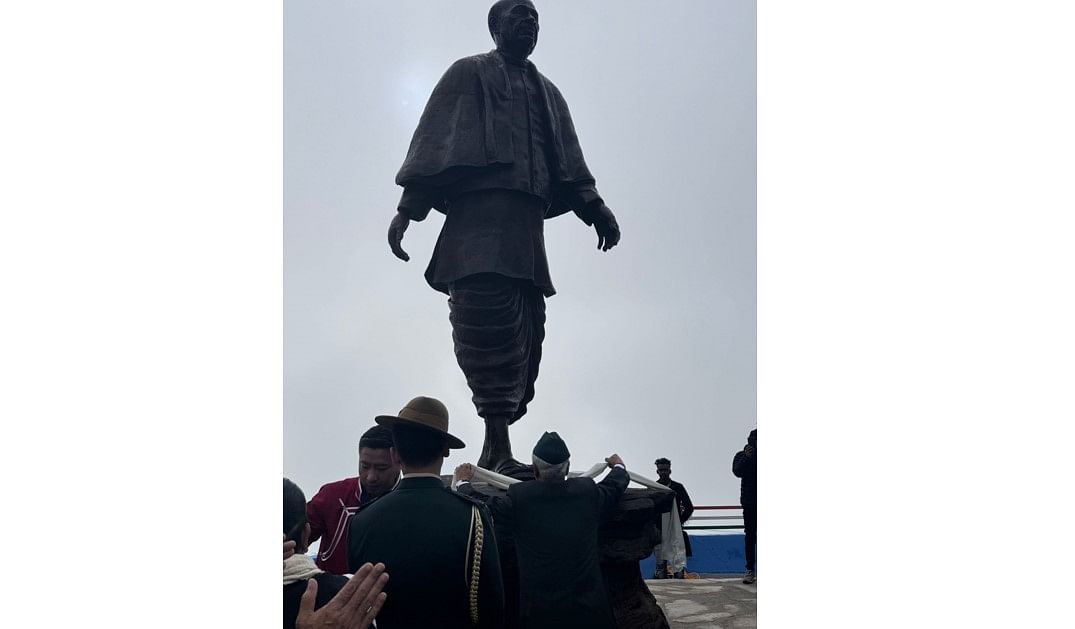 Defence Minister Rajnath Singh virtually inaugurated a statue of Sardar Vallabbhai Patel at Tawang in Arunachal Pradesh, from Tezpur in Assam.