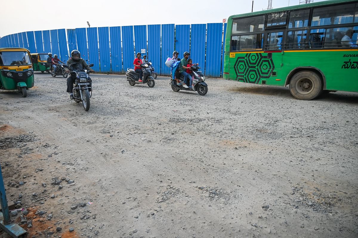 The junction of Cantonment Road and Prince of Wales Road has been badly damaged causing daily traffic jams. 