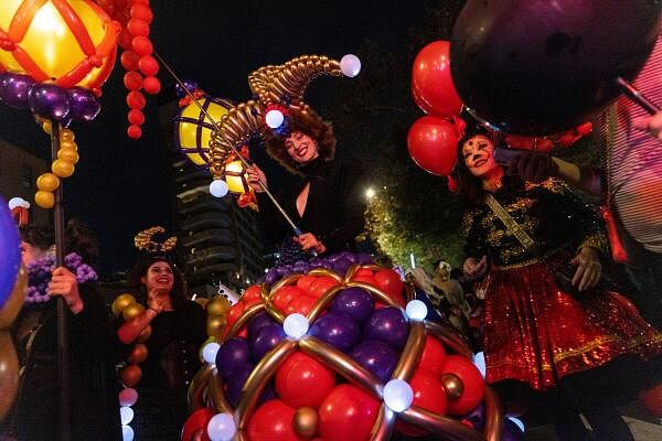 People take part in the annual NYC Halloween Parade in Manhattan, New York City, US.