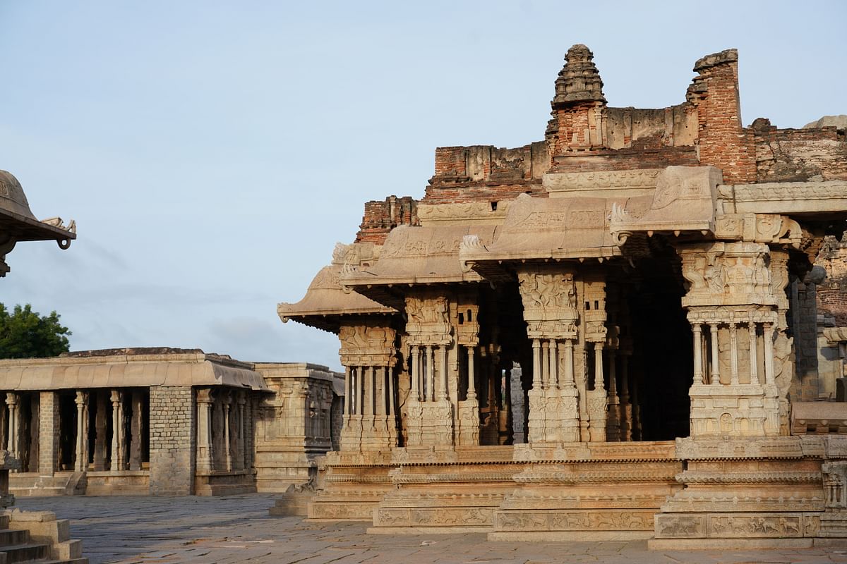 The musical pillars at the temple.