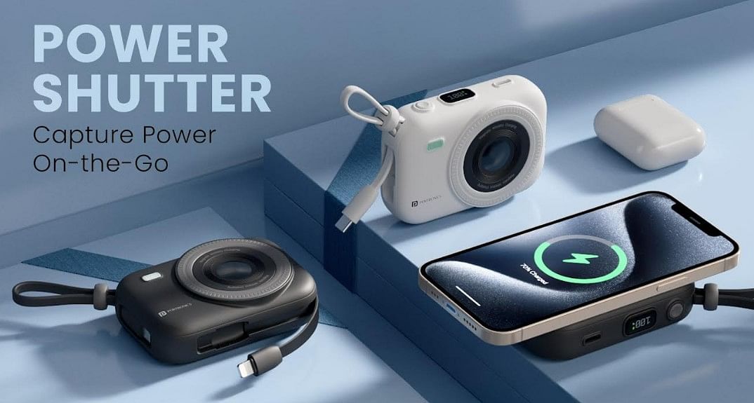 Chargeur sans fil Portronics Power Shutter.