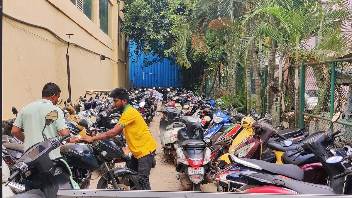 The Indiranagar metro station has space for only 150 two-wheelers. 