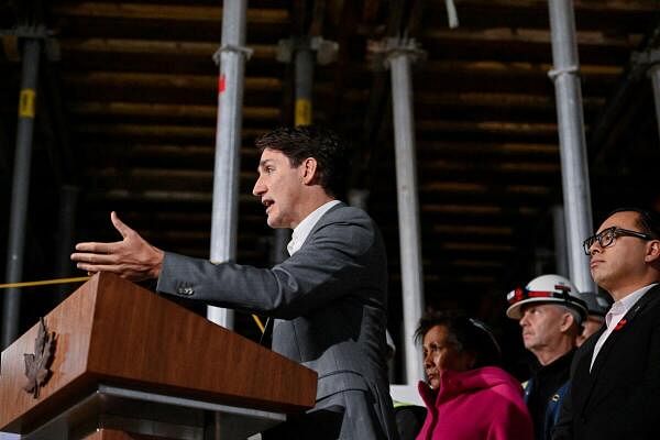 Canada’s Prime Minister Justin Trudeau makes a housing announcement in Vancouver, British Columbia